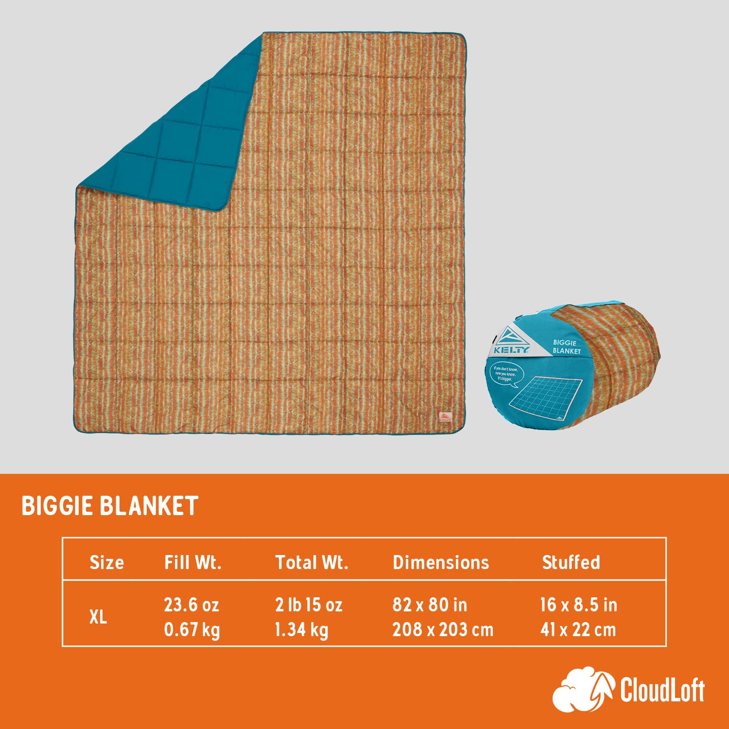 Kelty Biggie Blanket, 2 Person Large Insulated Camping Indoor Outdoor Travel Blanket and Ground Picnic Covering, Updated for 2022 - Image 5