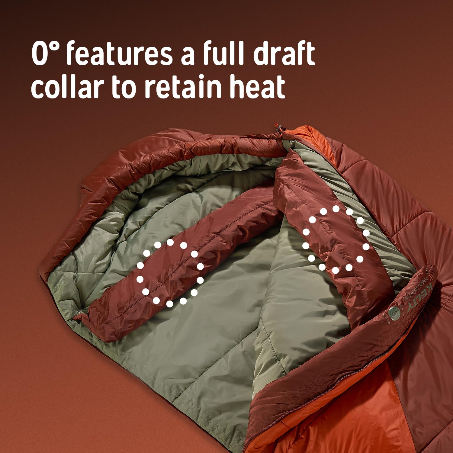 Kelty Cosmic Synthetic Fill 0 Degree Backpacking Sleeping Bag, Regular – Compression Straps, Stuff Sack Included - Image 6