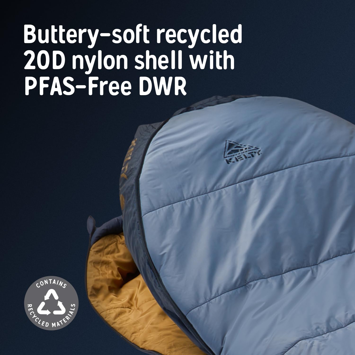 Kelty Cosmic Synthetic Fill 20 Degree Backpacking Sleeping Bag – Compression Straps, Stuff Sack Included - Image 4