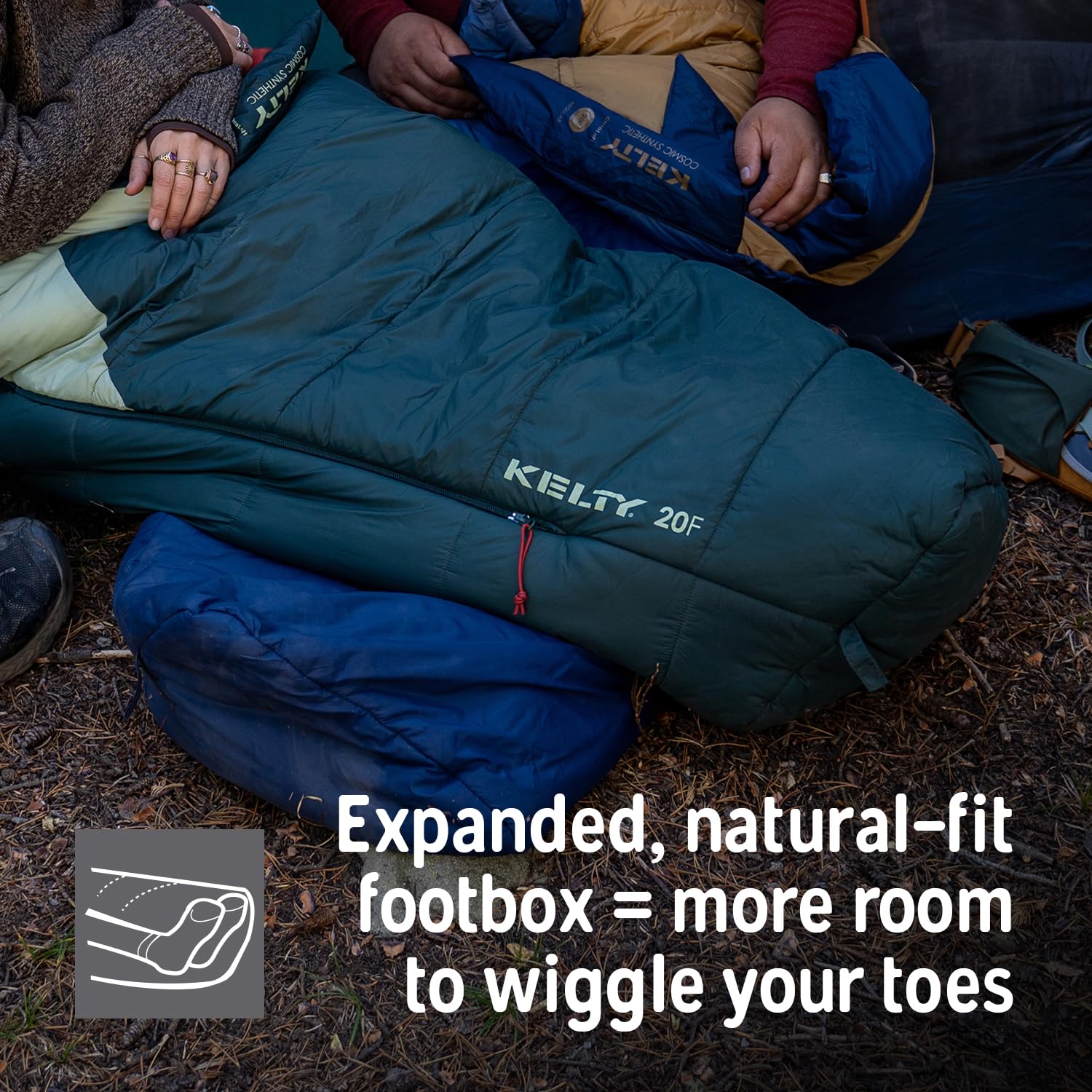 Kelty Cosmic Synthetic Fill 20 Degree Backpacking Sleeping Bag – Compression Straps, Stuff Sack Included - Image 5