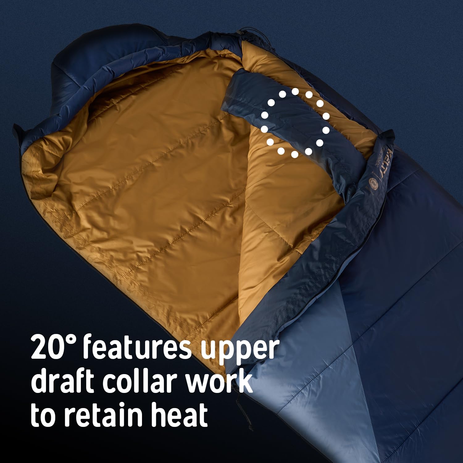 Kelty Cosmic Synthetic Fill 20 Degree Backpacking Sleeping Bag – Compression Straps, Stuff Sack Included - Image 6