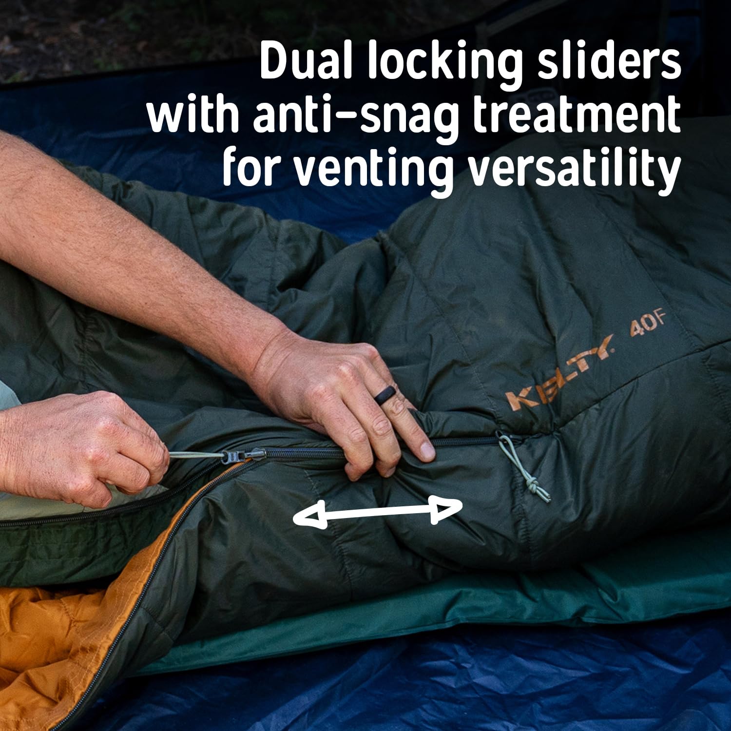 Kelty Cosmic Synthetic Fill 20 Degree Backpacking Sleeping Bag – Compression Straps, Stuff Sack Included - Image 7