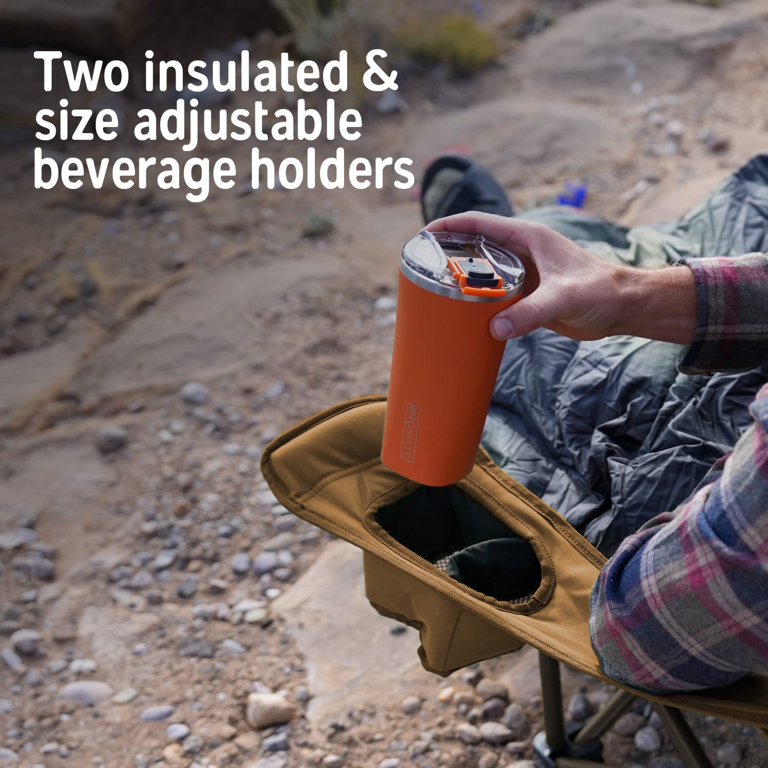 Kelty Deluxe Lounge Chair – Folding Outdoor Camp Chair, Insulated Cupholders, Customized Recline, Steel Frame, Padded Roll Storage, 2024 (Deep Lake) - Image 5