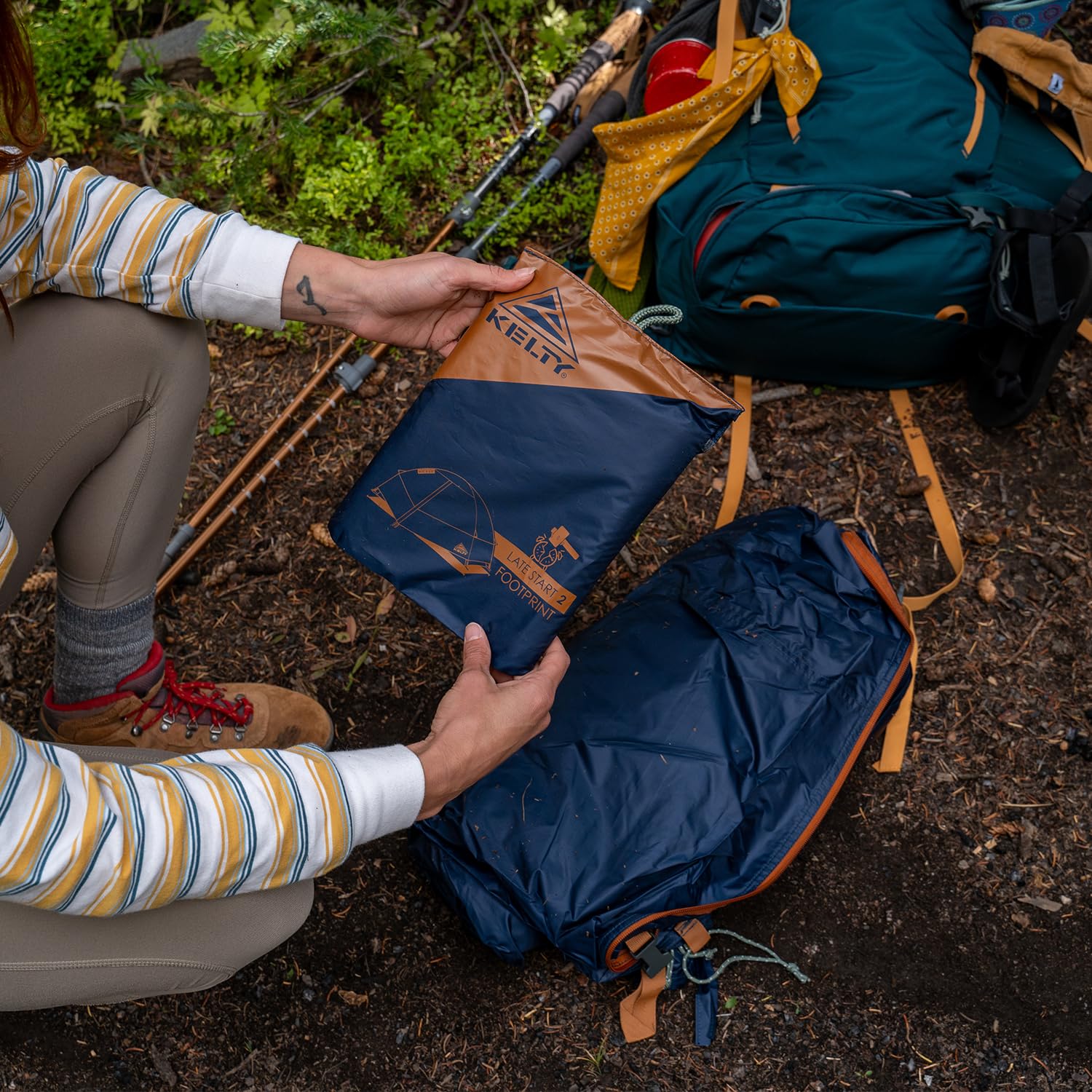 Kelty Late Start Tent Footprint (Footprint ONLY) – Lightweight, Water Resistant, Fitted Ground Sheet, Updated for 2024 - Image 5