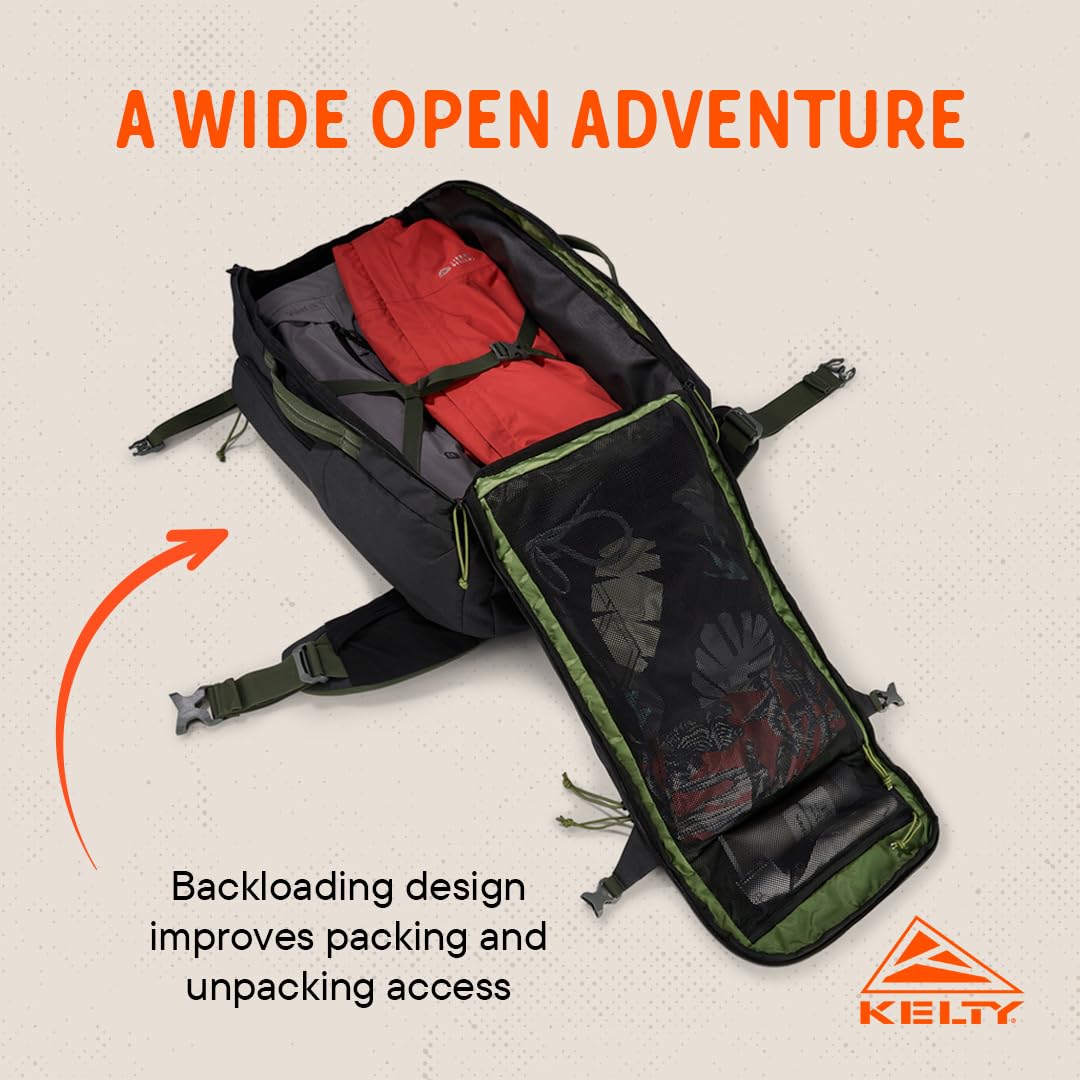 Kelty | Redwing Traveler Backpacks, Travel Pack for Adventure Travel | Burnt Olive & Black - Image 3