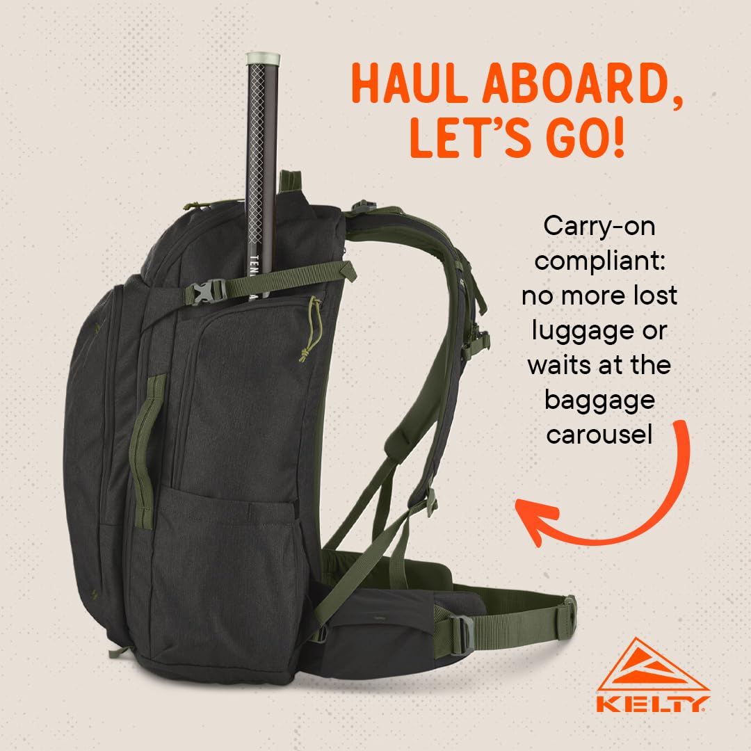 Kelty | Redwing Traveler Backpacks, Travel Pack for Adventure Travel | Burnt Olive & Black - Image 4