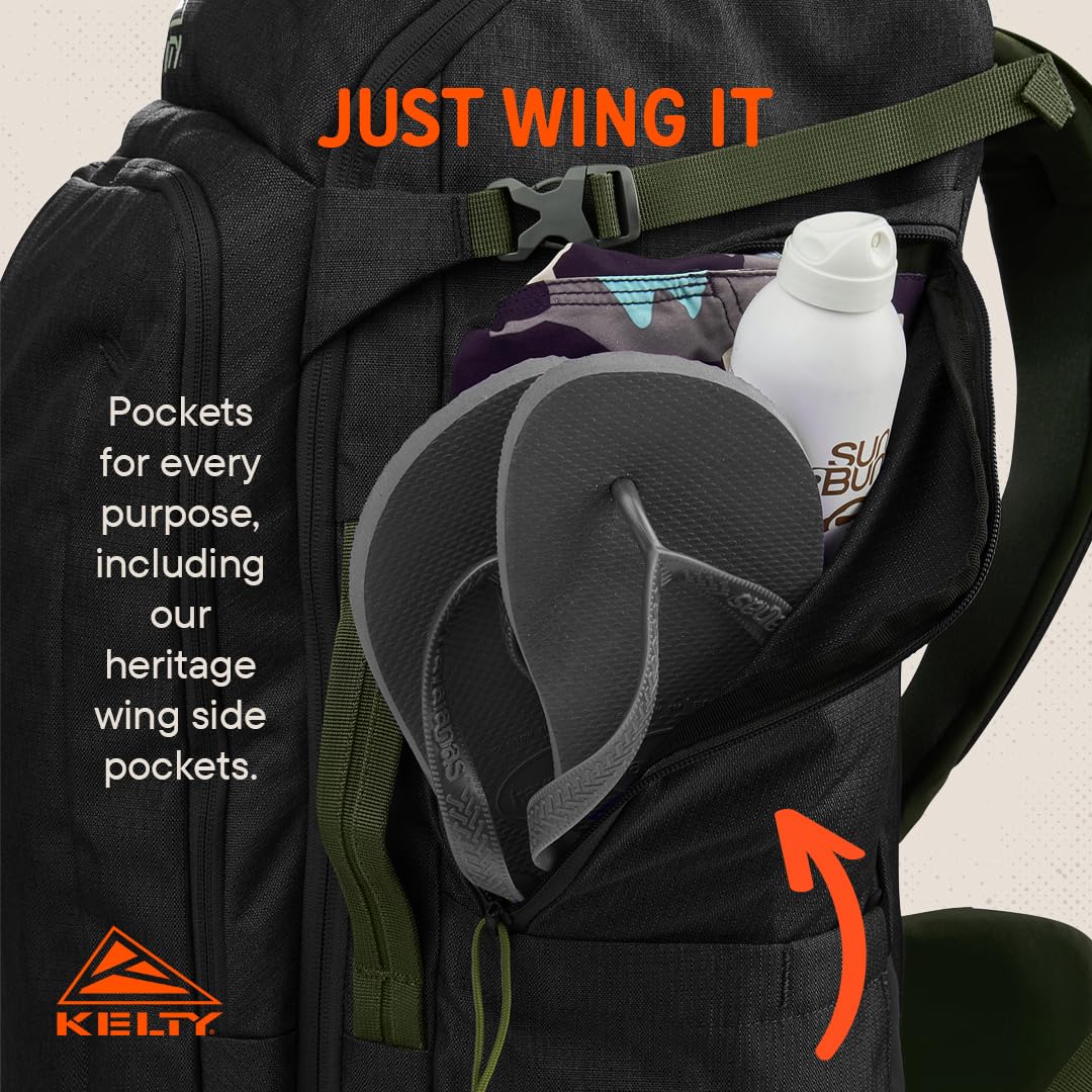 Kelty | Redwing Traveler Backpacks, Travel Pack for Adventure Travel | Burnt Olive & Black - Image 5