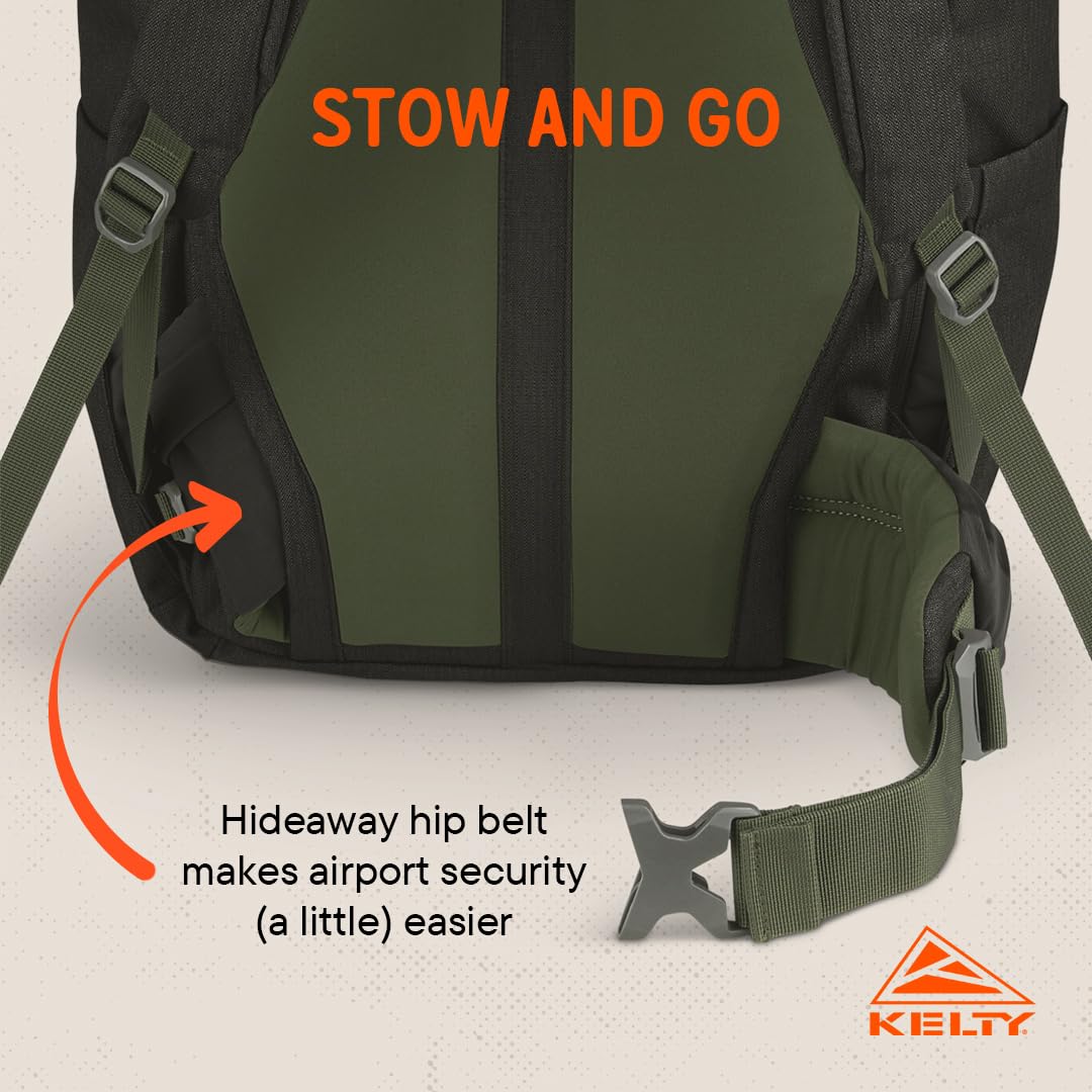 Kelty | Redwing Traveler Backpacks, Travel Pack for Adventure Travel | Burnt Olive & Black - Image 6