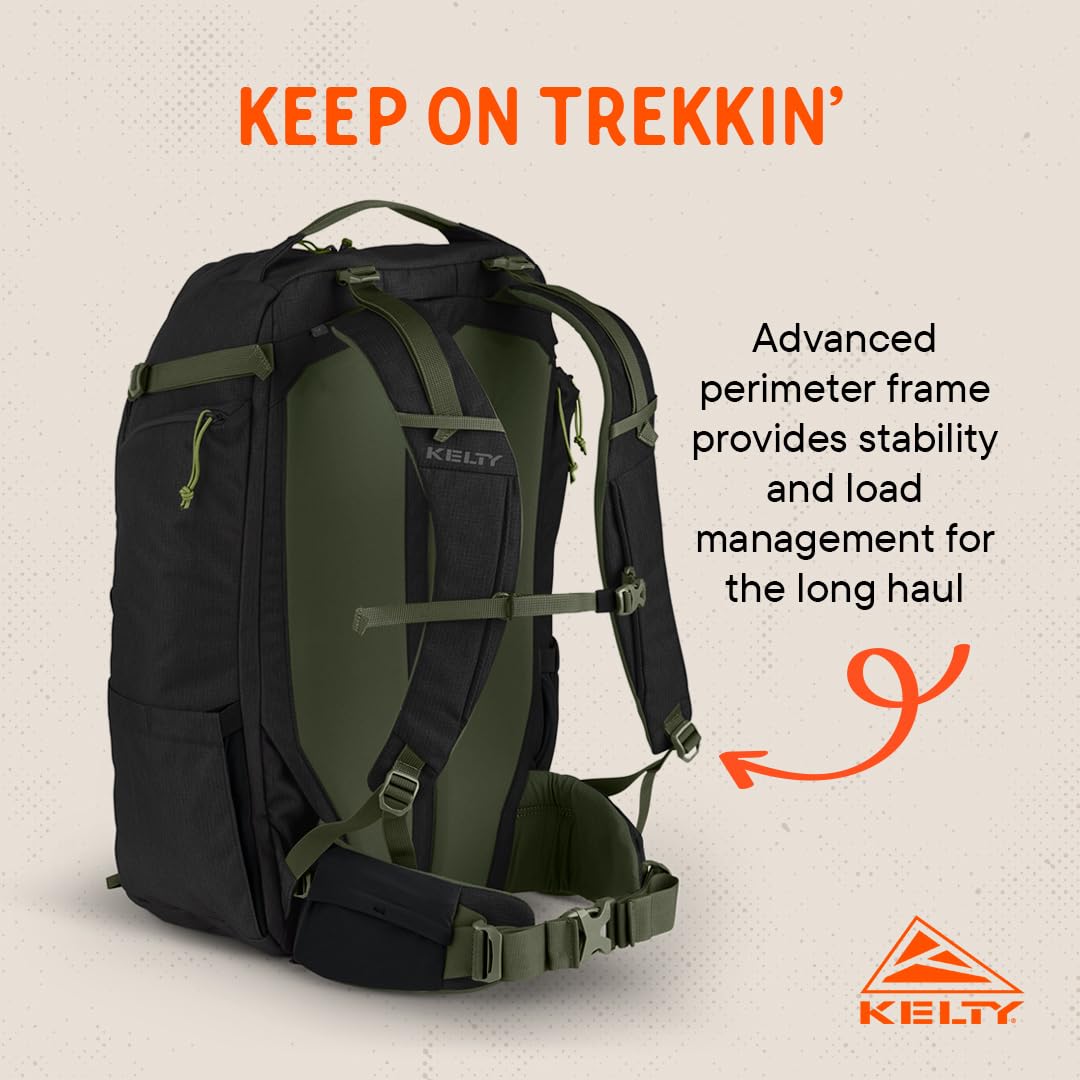Kelty | Redwing Traveler Backpacks, Travel Pack for Adventure Travel | Burnt Olive & Black - Image 8