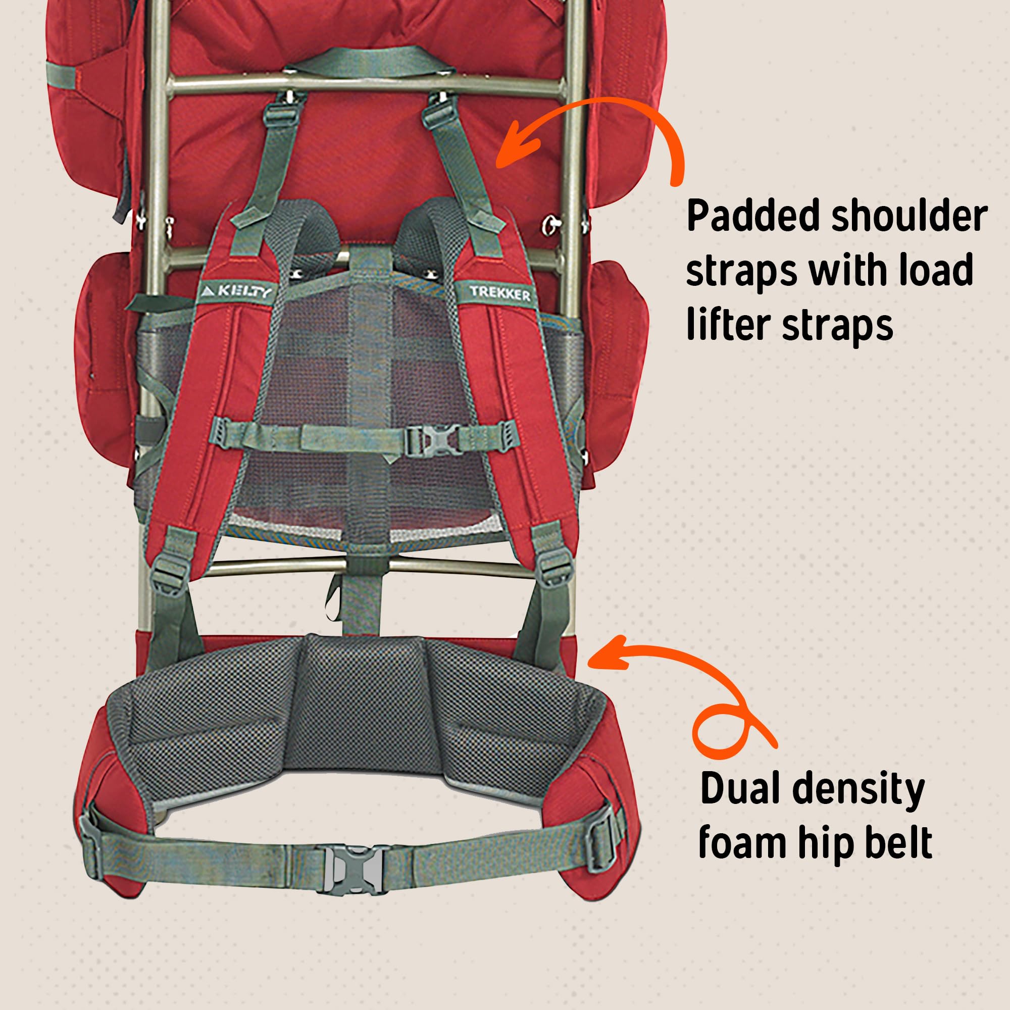 Kelty Trekker 65 Backpack, Garnet Red - Image 9